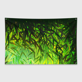 Флаг-баннер с принтом ТРАВА TRAVA в Тюмени, 100% полиэстер | размер 67 х 109 см, плотность ткани — 95 г/м2; по краям флага есть четыре люверса для крепления | summer | tropic | жара | летний | лето | отдых | пальмы | природа | текстура | тропикано | тропики