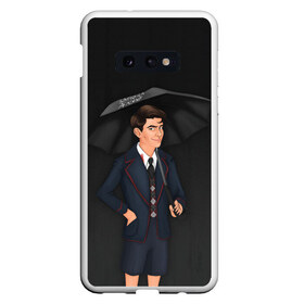 Чехол для Samsung S10E с принтом The umbrella academy в Тюмени, Силикон | Область печати: задняя сторона чехла, без боковых панелей | dark horse comics | netflix | the umbrella academy | umbrella | академия амбрелла | белая скрипка | бен харгривз | комикс | комильфо | космобой | кракен | реджинальд харгривз | сеанс | слух