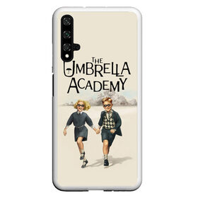 Чехол для Honor 20 с принтом The umbrella academy в Тюмени, Силикон | Область печати: задняя сторона чехла, без боковых панелей | dark horse comics | netflix | the umbrella academy | umbrella | академия амбрелла | белая скрипка | бен харгривз | комикс | комильфо | космобой | кракен | реджинальд харгривз | сеанс | слух