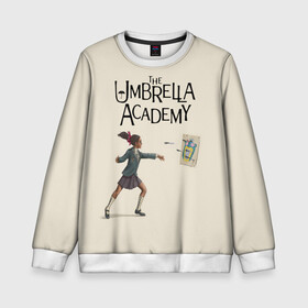 Детский свитшот 3D с принтом The umbrella academy в Тюмени, 100% полиэстер | свободная посадка, прямой крой, мягкая тканевая резинка на рукавах и понизу свитшота | Тематика изображения на принте: dark horse comics | netflix | the umbrella academy | umbrella | академия амбрелла | белая скрипка | бен харгривз | комикс | комильфо | космобой | кракен | реджинальд харгривз | сеанс | слух