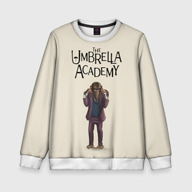 Детский свитшот 3D с принтом The umbrella academy в Тюмени, 100% полиэстер | свободная посадка, прямой крой, мягкая тканевая резинка на рукавах и понизу свитшота | Тематика изображения на принте: dark horse comics | netflix | the umbrella academy | umbrella | академия амбрелла | белая скрипка | бен харгривз | комикс | комильфо | космобой | кракен | реджинальд харгривз | сеанс | слух