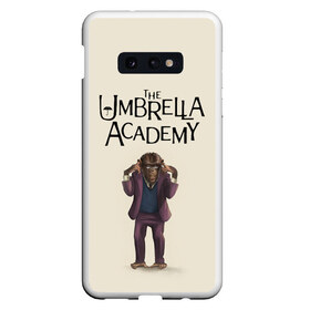 Чехол для Samsung S10E с принтом The umbrella academy в Тюмени, Силикон | Область печати: задняя сторона чехла, без боковых панелей | dark horse comics | netflix | the umbrella academy | umbrella | академия амбрелла | белая скрипка | бен харгривз | комикс | комильфо | космобой | кракен | реджинальд харгривз | сеанс | слух