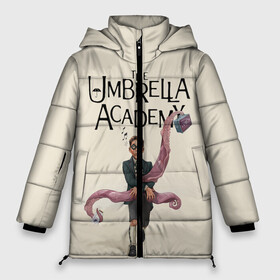 Женская зимняя куртка 3D с принтом The umbrella academy в Тюмени, верх — 100% полиэстер; подкладка — 100% полиэстер; утеплитель — 100% полиэстер | длина ниже бедра, силуэт Оверсайз. Есть воротник-стойка, отстегивающийся капюшон и ветрозащитная планка. 

Боковые карманы с листочкой на кнопках и внутренний карман на молнии | dark horse comics | netflix | the umbrella academy | umbrella | академия амбрелла | белая скрипка | бен харгривз | комикс | комильфо | космобой | кракен | реджинальд харгривз | сеанс | слух