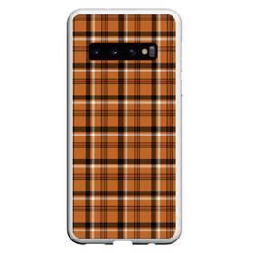 Чехол для Samsung Galaxy S10 с принтом The Gentlemen Brown в Тюмени, Силикон | Область печати: задняя сторона чехла, без боковых панелей | Тематика изображения на принте: gentlmen | pattern | боевик | гайричи | геометрия | джентельмены | джентльмен | квадраты | клетка | клетчатый | комедия | криминал | линии | мужские | пацанские | полоска | полосы | текстура | узор | фильм