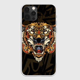 Чехол для iPhone 12 Pro Max с принтом Тигровый стимпанк (Tiger) в Тюмени, Силикон |  | Тематика изображения на принте: барс | волк | детёныш | джунгли | енот | животное | злость | зубр | клыки | кот | лев | леопард | лес | листья | львица | медведь | монстр | оскал | охотник | пасть | полосы | пятнистая | рык | рычание | тигр