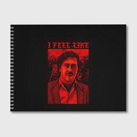 Альбом для рисования с принтом Пабло (I feel Like Escobar) в Тюмени, 100% бумага
 | матовая бумага, плотность 200 мг. | Тематика изображения на принте: барон | вещество | власть | глюк | дурман | зависимость | игла | кайф | кофеин | любовь | мак | морф | пабло | флекс | хайп
