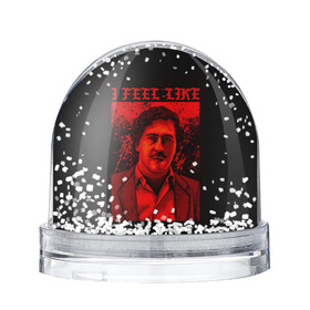 Снежный шар с принтом Пабло (I feel Like Escobar) в Тюмени, Пластик | Изображение внутри шара печатается на глянцевой фотобумаге с двух сторон | барон | вещество | власть | глюк | дурман | зависимость | игла | кайф | кофеин | любовь | мак | морф | пабло | флекс | хайп