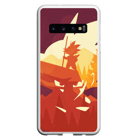 Чехол для Samsung Galaxy S10 с принтом Dragon Ball Сон Гоку в Тюмени, Силикон | Область печати: задняя сторона чехла, без боковых панелей | Тематика изображения на принте: anime | dragon ball | dragonball | goku | saiyan | son goku | super | zet | аниме | гоку | жемчуг дракона | зет | ньей бо | образ | оозару | посох | сайан | сайян | саян | силуэт | сон | сунь укун | супер