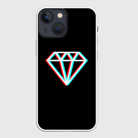 Чехол для iPhone 13 mini с принтом Glitch Diamond в Тюмени,  |  | diamond | glitch | rgb | алмаз | глитч | глич