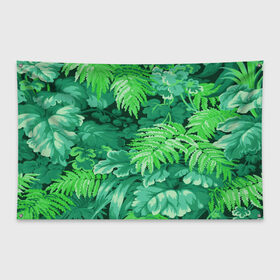 Флаг-баннер с принтом Джунгли в Тюмени, 100% полиэстер | размер 67 х 109 см, плотность ткани — 95 г/м2; по краям флага есть четыре люверса для крепления | summer | tropic | жара | летний | лето | отдых | пальмы | природа | текстура | тропикано | тропики