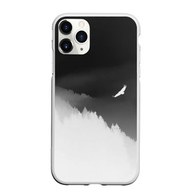 Чехол для iPhone 11 Pro матовый с принтом ОРЁЛ НАД ЛЕСОМ в Тюмени, Силикон |  | bird | dark | fog | forest | heaven | jh k | ktc | sky | texture | деревья | животные | лес | небо | орел | природа | птица | птицы | текстуры | тёмный лес | туман