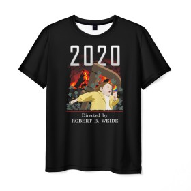 Мужская футболка 3D с принтом 2020 год (Robert B Weide) в Тюмени, 100% полиэфир | прямой крой, круглый вырез горловины, длина до линии бедер | 2020 | robert b weide | девочка убегает | катастрофа | кино | коронавирус | кризис | мем | мемы | нефть | режиссёр | роберт б вейд | рубль | сша | фильм катастрофа