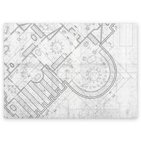 Поздравительная открытка с принтом план здания в Тюмени, 100% бумага | плотность бумаги 280 г/м2, матовая, на обратной стороне линовка и место для марки
 | architecture | general plan 
architect | архитектор | архитектура | генплан | знание