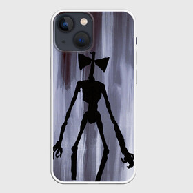 Чехол для iPhone 13 mini с принтом Сиреноголовый в Тюмени,  |  | head | sirenhead | великан | гигант | голова | гуманоид | инопланетянин | клещни | кости | криптид | мистика | монстр | нло | пришелец | сирена | сиреноголовый | скелет | страшный | существа | тень | титан