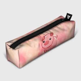 Пенал 3D с принтом милая свинка в Тюмени, 100% полиэстер | плотная ткань, застежка на молнии | Тематика изображения на принте: арт | еда | животное | животные | картинка | кушать | люблю покупать | милая | обжора | обжорство | рисунок | свинина | свинка | свиньи | свинья | свинюшка | толстая | толстый
