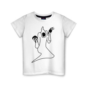Детская футболка хлопок с принтом Haunted Family White / Kizaru в Тюмени, 100% хлопок | круглый вырез горловины, полуприлегающий силуэт, длина до линии бедер | haunted family
haunted 
kizaru
rap
hip hop
кизару