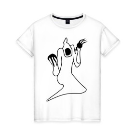 Женская футболка хлопок с принтом Haunted Family White / Kizaru в Тюмени, 100% хлопок | прямой крой, круглый вырез горловины, длина до линии бедер, слегка спущенное плечо | haunted family
haunted 
kizaru
rap
hip hop
кизару