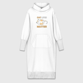 Платье удлиненное хлопок с принтом Cat Lives Matter | CLM (Z) в Тюмени,  |  | animal liberation | animals lives matter | cat | cats | lives matter | домашнее животное | квадрокот | кот | котейка | котики | кошка | кошки | мартовские коты | милая | милые | мимими | мур | мурмур | мурмурмур | мяу | няшные