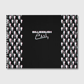 Альбом для рисования с принтом BILLIE EILISH GLITCH в Тюмени, 100% бумага
 | матовая бумага, плотность 200 мг. | Тематика изображения на принте: ayelish | bad guy | bellyache | bilie eilish | bilie elish | billie | billie eilish | eilish | electronic | elish | music | били айлиш | билли айлиш | глитч | эйлиш | элиш