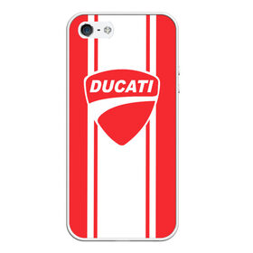 Чехол для iPhone 5/5S матовый с принтом DUCATI в Тюмени, Силикон | Область печати: задняя сторона чехла, без боковых панелей | ducati | moto | дукати | мото | мотоспорт