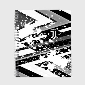 Тетрадь с принтом Juventus в Тюмени, 100% бумага | 48 листов, плотность листов — 60 г/м2, плотность картонной обложки — 250 г/м2. Листы скреплены сбоку удобной пружинной спиралью. Уголки страниц и обложки скругленные. Цвет линий — светло-серый
 | Тематика изображения на принте: cristiano | fifa | football | juventus | paint | ronaldo | soccer | uefa | брызги | буффон | зебры | италия | клуб | краска | криштиану | кьеллини | матч | мяч | роналду | турин | уефа | фифа | футбол | футбольный | черно белые | ювентус