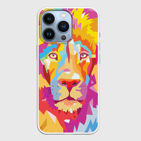 Чехол для iPhone 13 Pro с принтом Акварельный лев в Тюмени,  |  | арт | грива | деко | жедтая | животные | закат | зверей | золото | кошка | лев | лето | львенок | неоновая | очки | пляж | прайд | разноцветная | солнце | тигр | узоры | царь | яркие