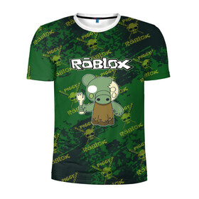 Мужская футболка 3D спортивная с принтом Свинка Пигги из Roblox в Тюмени, 100% полиэстер с улучшенными характеристиками | приталенный силуэт, круглая горловина, широкие плечи, сужается к линии бедра | Тематика изображения на принте: pig | piggi | roblox | svinka | игра | пигги
