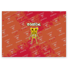 Поздравительная открытка с принтом Свинка Пигги из Roblox в Тюмени, 100% бумага | плотность бумаги 280 г/м2, матовая, на обратной стороне линовка и место для марки
 | Тематика изображения на принте: pig | piggi | roblox | svinka | игра | пигги