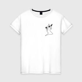 Женская футболка хлопок с принтом Негодяй в Тюмени, 100% хлопок | прямой крой, круглый вырез горловины, длина до линии бедер, слегка спущенное плечо | haunted family | кизару | негодяй | реп