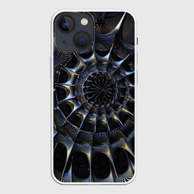 Чехол для iPhone 13 mini с принтом DARK в Тюмени,  |  | abstract | abstraction | color | fractal | geometry | paitnt | psy | rdtktr | абстракция | геометрия | краски | неоновые | психоделика | фрактал