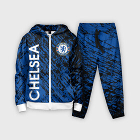 Детский костюм 3D с принтом CHELSEA. в Тюмени,  |  | chelsea | fc | football | football club | sport | английский футбольный клуб | лондон | спорт | уефа | униформа | фирменные цвета | фк | фулема | футбол | футбольный клуб | челси