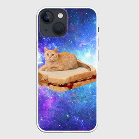 Чехол для iPhone 13 mini с принтом Кот в космосе в Тюмени,  |  | cat | cats | space | бутерброд | грозовой кошак | джем | киса | киска | космос | кошак | кошка