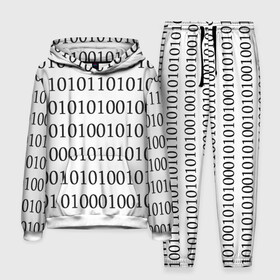 Мужской костюм 3D (с толстовкой) с принтом 101 в Тюмени,  |  | Тематика изображения на принте: 101 | binary code | machine language | programming | двоичный код | программирования