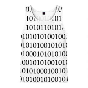 Мужская майка 3D с принтом 101 в Тюмени, 100% полиэстер | круглая горловина, приталенный силуэт, длина до линии бедра. Пройма и горловина окантованы тонкой бейкой | Тематика изображения на принте: 101 | binary code | machine language | programming | двоичный код | программирования