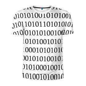 Мужская футболка 3D спортивная с принтом 101 в Тюмени, 100% полиэстер с улучшенными характеристиками | приталенный силуэт, круглая горловина, широкие плечи, сужается к линии бедра | 101 | binary code | machine language | programming | двоичный код | программирования
