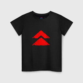 Детская футболка хлопок с принтом Ghost of Tsushima Red Logo (Z) в Тюмени, 100% хлопок | круглый вырез горловины, полуприлегающий силуэт, длина до линии бедер | Тематика изображения на принте: game | ghost of tsushima | jin sakai | samurai | дзин сакай | игра | призрак цусимы | самурай