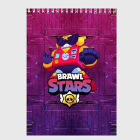 Скетчбук с принтом Surge Brawl Stars в Тюмени, 100% бумага
 | 48 листов, плотность листов — 100 г/м2, плотность картонной обложки — 250 г/м2. Листы скреплены сверху удобной пружинной спиралью | Тематика изображения на принте: bolt | brawl | brawl stars | brawl stars вольт | brawler | leon | robot | surge | volt | бравл | бравл старс | бравл старс вольт | бравлер | вольт | робот бравл старс | сурдж | сюрдж