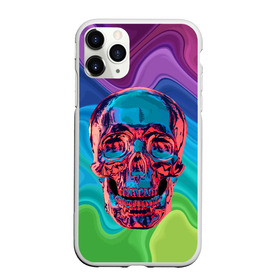 Чехол для iPhone 11 Pro Max матовый с принтом Color skull в Тюмени, Силикон |  | Тематика изображения на принте: color | jaw | neon | skull | teeth | vanguard | авангард | зубы | неон | пасть | цвет | череп