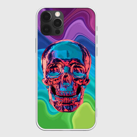 Чехол для iPhone 12 Pro Max с принтом Color skull в Тюмени, Силикон |  | Тематика изображения на принте: color | jaw | neon | skull | teeth | vanguard | авангард | зубы | неон | пасть | цвет | череп