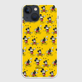 Чехол для iPhone 13 mini с принтом Микки Маус в Тюмени,  |  | Тематика изображения на принте: disney | дисней | микки маус | мышонок микки | паттерн | уолт дисней