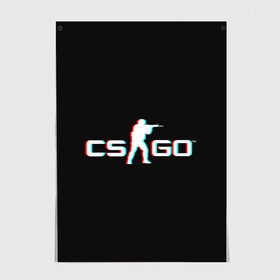 Постер с принтом CSGO GLITCH LOGO в Тюмени, 100% бумага
 | бумага, плотность 150 мг. Матовая, но за счет высокого коэффициента гладкости имеет небольшой блеск и дает на свету блики, но в отличии от глянцевой бумаги не покрыта лаком | 1.6 | counter strike | csgo | glitch | logo shuter | trand | контр страйк | стрелялки