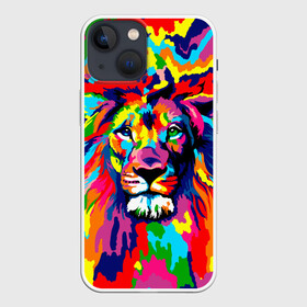 Чехол для iPhone 13 mini с принтом Лев Artistic Art в Тюмени,  |  | king | lion | neon | африка | голова | граффити | грива | дикий | животные | зверь | зодиак | картина | король | краски | красочный | лев | львенок | львиное | львица | неон | неоновые | радуга | радужный | рисунок