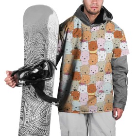 Накидка на куртку 3D с принтом МИШКИ в Тюмени, 100% полиэстер |  | девушкам | детская | детям | женская | животные | медведи | медведь | медвежата | медвежатки | милота | милый | мишка | мишки | паттерн