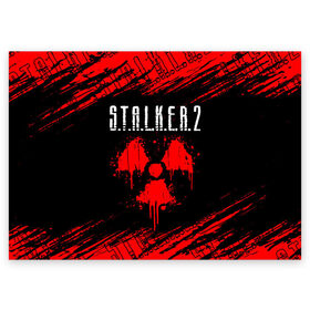 Поздравительная открытка с принтом STALKER 2 / СТАЛКЕР 2 в Тюмени, 100% бумага | плотность бумаги 280 г/м2, матовая, на обратной стороне линовка и место для марки
 | biohazard | chernobyl | cnfkrth | logo | radiation | s.t.a.l.k.e.r. | s.t.a.l.k.e.r.2 | stalker | stalker2 | биохазард | игра | игры | лого | логотип | логотипы | радиация | с.т.а.л.к.е.р | с.т.а.л.к.е.р.2 | символ | сталкер | сталкер2 | черн