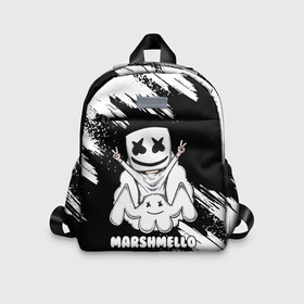 Детский рюкзак 3D с принтом MARSHMELLO в Тюмени, 100% полиэстер | лямки с регулируемой длиной, сверху петелька, чтобы рюкзак можно было повесить на вешалку. Основное отделение закрывается на молнию, как и внешний карман. Внутри дополнительный карман. По бокам два дополнительных кармашка | dj | marshmello | marshmellow | usa | америка | клуб | клубная музыка | мармело | маршмелло | маршмеллоу | музыка | музыкант