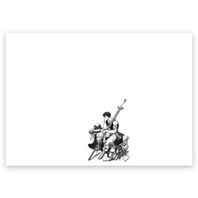 Поздравительная открытка с принтом Berserk в Тюмени, 100% бумага | плотность бумаги 280 г/м2, матовая, на обратной стороне линовка и место для марки
 | berserk | берсерк | гатс | манга | меч | чёрный мечник