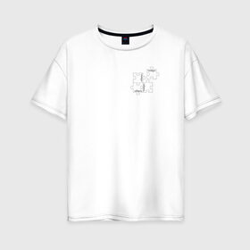 Женская футболка хлопок Oversize с принтом Соберись в Тюмени, 100% хлопок | свободный крой, круглый ворот, спущенный рукав, длина до линии бедер
 | mood | игра | настроение | пазл | подростки