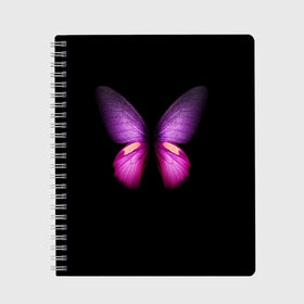 Тетрадь с принтом Butterfly в Тюмени, 100% бумага | 48 листов, плотность листов — 60 г/м2, плотность картонной обложки — 250 г/м2. Листы скреплены сбоку удобной пружинной спиралью. Уголки страниц и обложки скругленные. Цвет линий — светло-серый
 | butterfly | арт | бабочка | крылья | насекомые | фауна