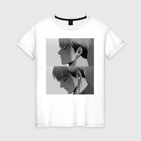 Женская футболка хлопок с принтом Oh Sangwoo в Тюмени, 100% хлопок | прямой крой, круглый вырез горловины, длина до линии бедер, слегка спущенное плечо | killing stalking | ks | manga | oh sangwoo | sangwoo | манга | манхва | о сану | сану