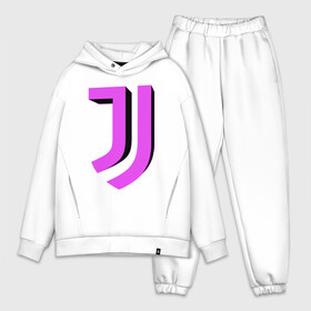Мужской костюм хлопок OVERSIZE с принтом Juventus | 3D Logo Fuchsia (2021) в Тюмени,  |  | 0x000000123 | juve | juventus | ronaldo | юве | ювентус